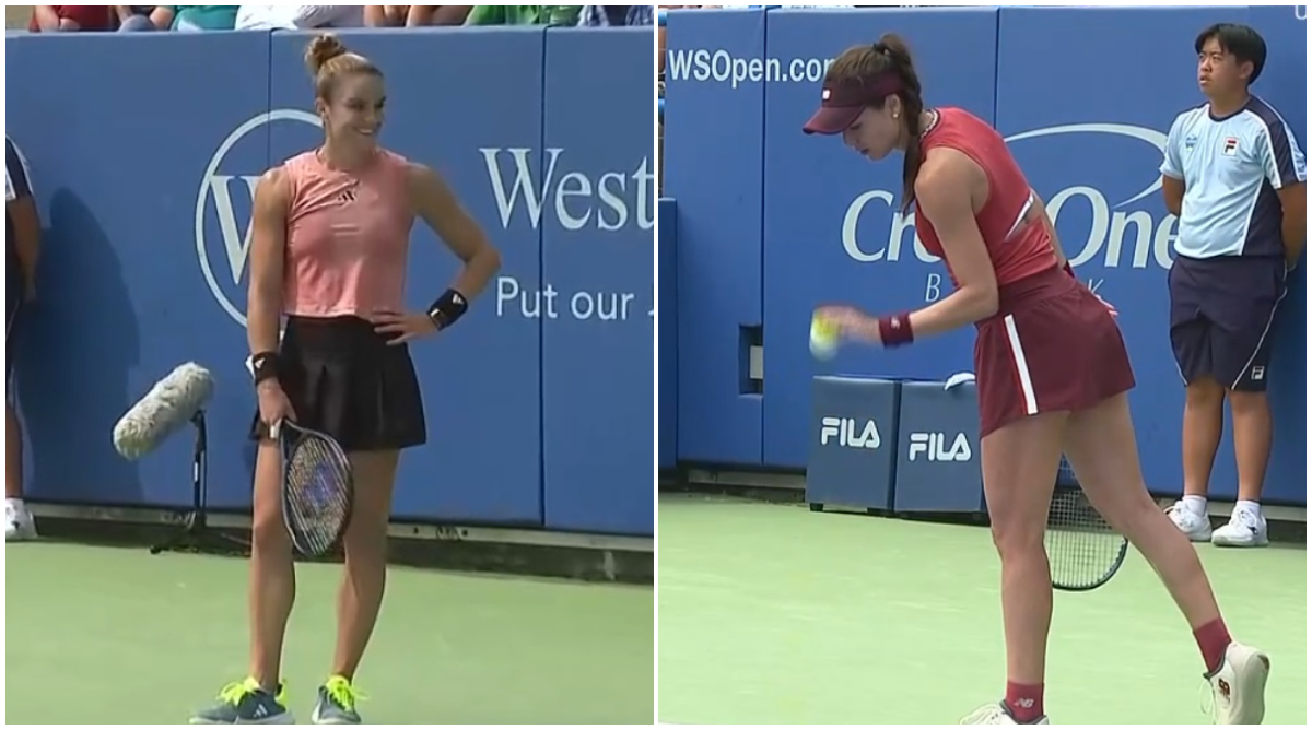 Maria Sakkari a început să râdă ironic înainte de a o elimina pe Sorana Cîrstea