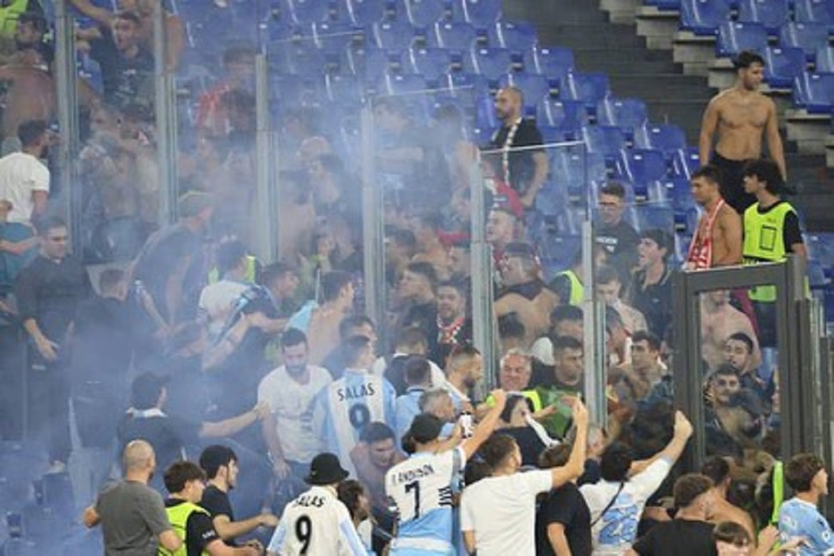 Momentul fabulos din finalul meciului Lazio