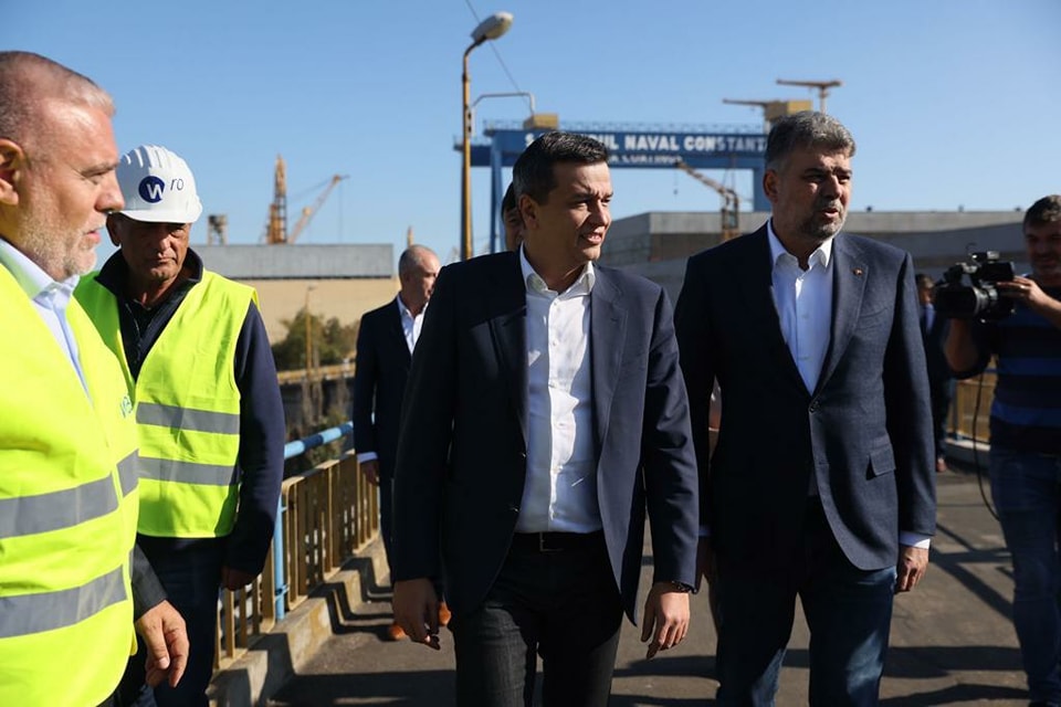 LIVE VIDEO | Marcel Ciolacu și Sorin Grindeanu, în inspecție pe șantierul autostrăzii Sibiu-Pitești, secțiunea 4