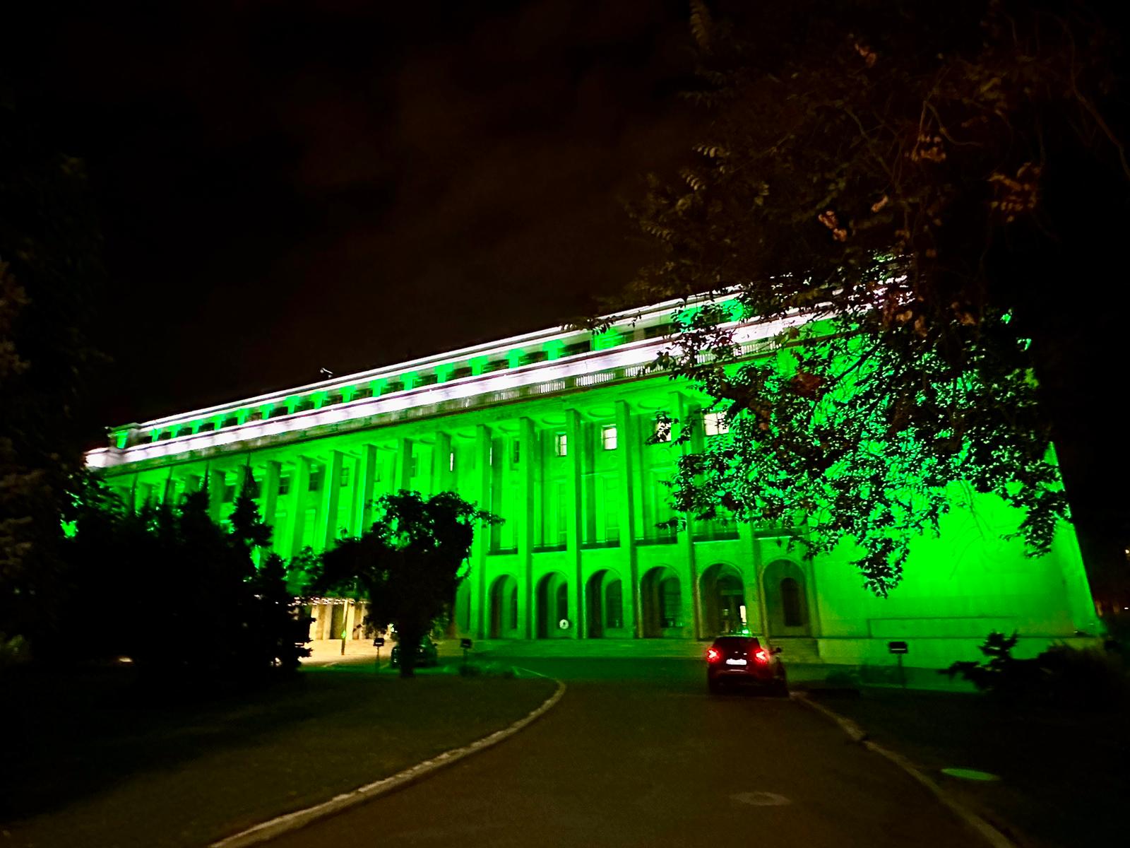 Palatul Victoria va fi iluminat în verde, culoare simbol a Zilei Mondiale a Sănătății Mintale