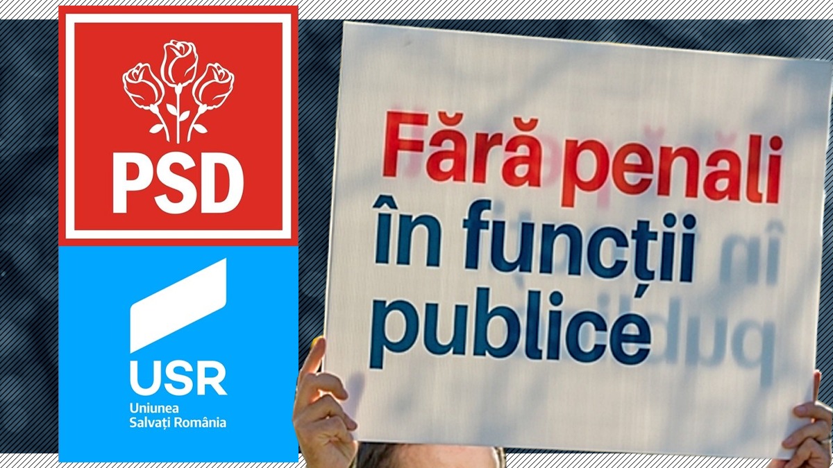 Sloganul USR „Fără penali în funcții publice” devine astfel cea mai mare minciună politică și cel mai dezgustător act de trădare a electoratului Sloganul USR „Fără penali în funcții publice” devine astfel cea mai mare minciună politică și cel mai dezgustător act de trădare a electoratului