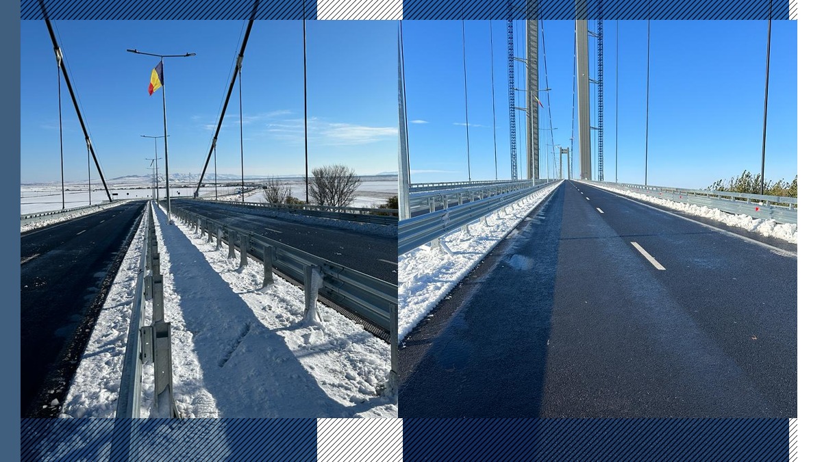 Traficul pe Podul suspendat de la Brăila, reluat de la ora 13:00/ Trafic deschis între DN 2S – Brăila