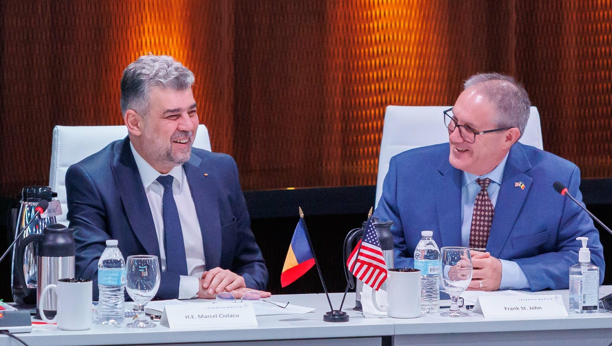 După întâlnirea cu Marcel Ciolacu, vicepreședintele Lockheed Martin vine în România / Se constituie centrul de mentenanță F16