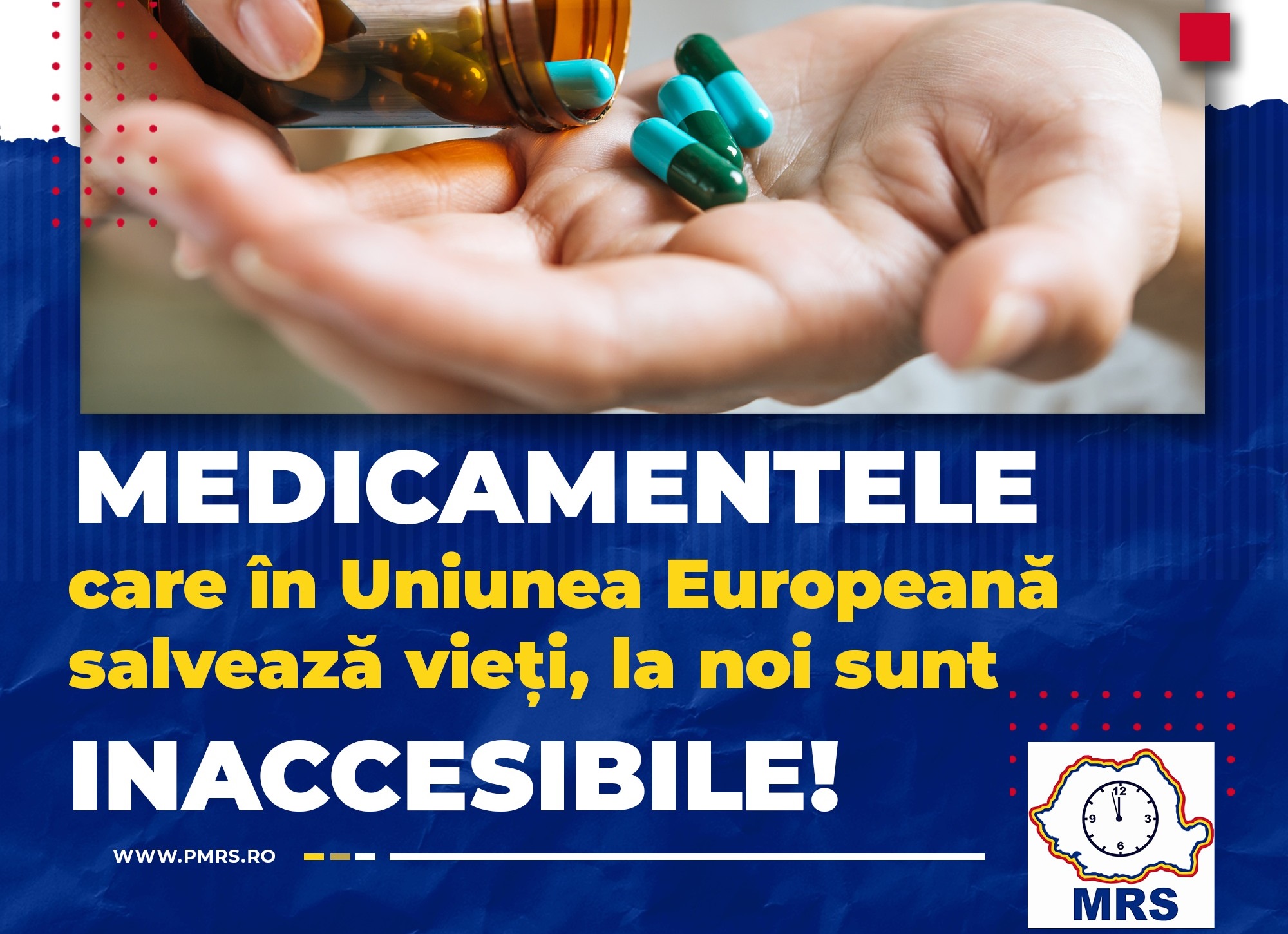 Partidul Mişcarea România Suverană ia atitudine cu privire la accesul limitat al românilor la medicamente vitale