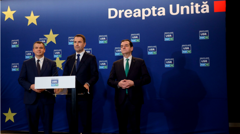 USR, PMP şi Forţa Dreptei au depus la BEC protocolul Alianţei Dreapta Unită. Primele „săgeți” trimise către PSD și PNL