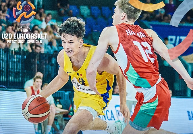 România a spulberat Ungaria la baschet, victorie la 32 de puncte diferență! Tricolorii au ajuns în semifinalele Euro Under 20