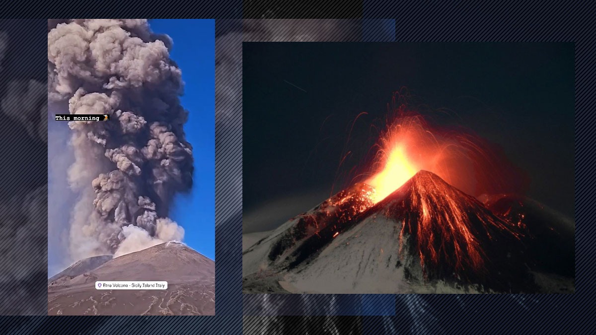 Vulcanul Etna a erupt din nou. O ARTEZIANĂ de lavă și un nor de cenușă s-au înălțat deasupra Siciliei. Toate zborurile din Catania, anulate Vulcanul Etna a erupt din nou. O ARTEZIANĂ de lavă și un nor de cenușă s-au înălțat deasupra Siciliei. Toate zborurile din Catania, anulate