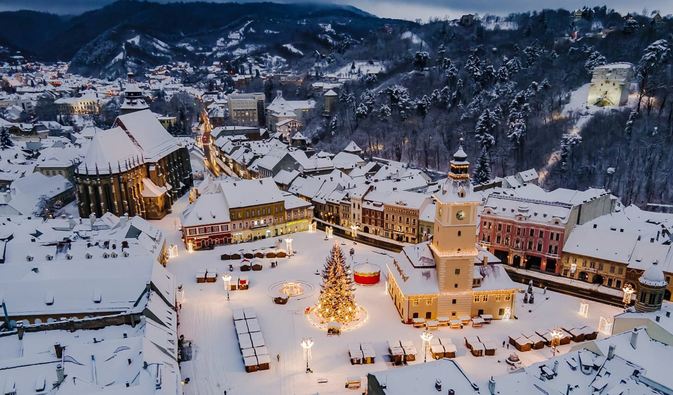 Târgul De Crăciun Brașov 2024. Cel Mai înalt Brad Din România