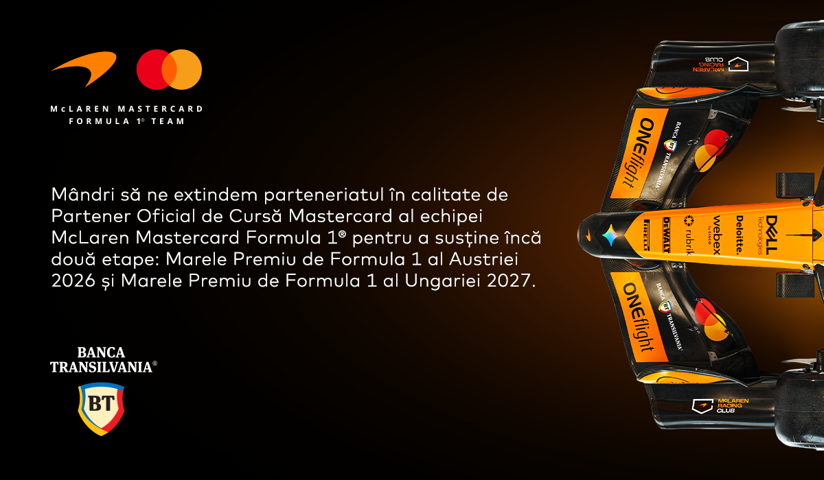 Banca Transilvania își Extinde Parteneriatul Cu Echipa Campioană Mondială La Formula 1, McLaren Banca Transilvania își Extinde Parteneriatul Cu Echipa Campioană Mondială La Formula 1, McLaren