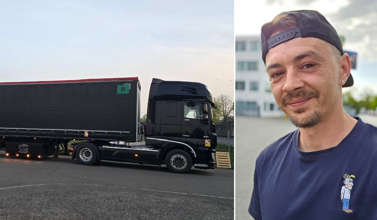 șofer român de TIR fericit că lucrează pentru un patron român, în străinătate